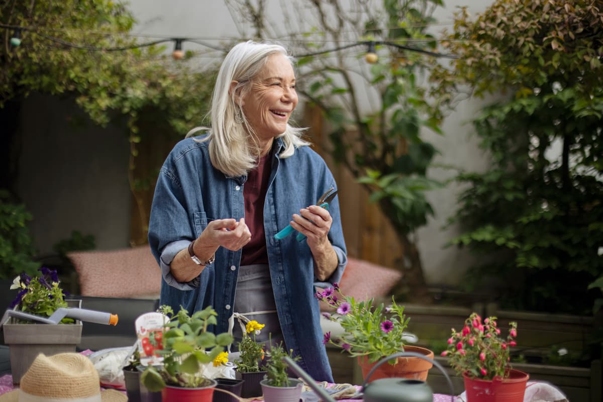 Women gardening
