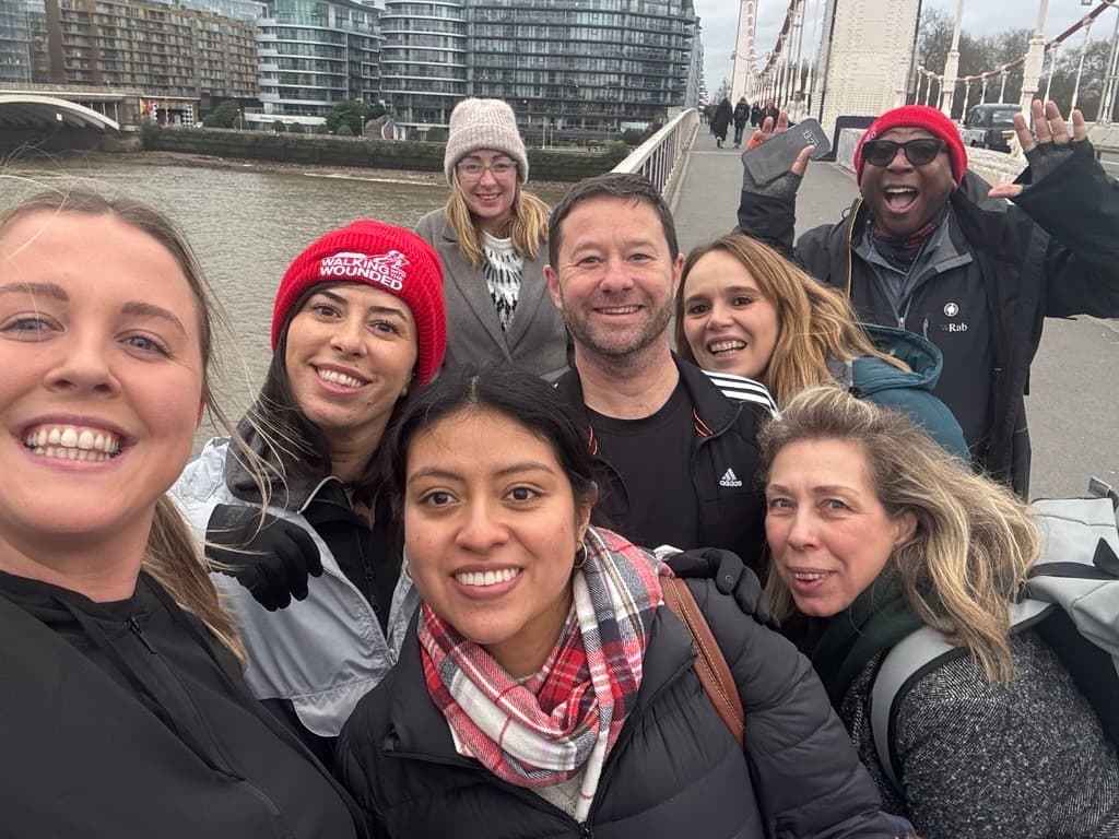 Photo of colleagues on a walk in London